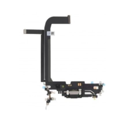 Apple Iphone 13 Pro Max, Átvezető szalagkábel (Flex), Töltő csatlakozó, fekete (GYÁRI)
