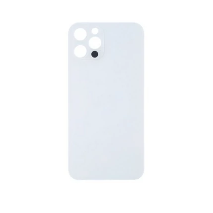 Apple iPhone 13 Pro Max, Akkufedél + ragasztó, (nagy lyukú verzió), fehér (OEM)