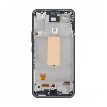 Samsung A546 Galaxy A54 5G, LCD kijelző érintőplexivel és előlap kerettel, grafite, szürke, fekete (OLED)