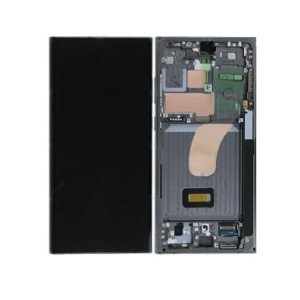 Samsung S928 Galaxy S24  Ultra, LCD kijelző érintőplexivel előlapkerettel, fekete (OLED)