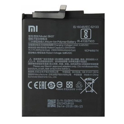 Xiaomi BN37 Redmi 6/Redmi 6A 3000mAh, Akkumulátor (Gyári) Li-Ion 46BN37A06003 (SERVICE PACK)