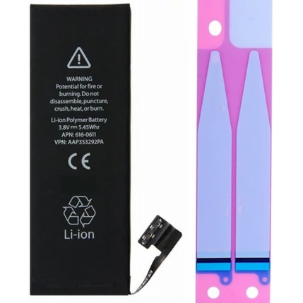 Apple 616-0721, 616-0722 iPhone 5S/5C, tiszta kobalt ECO Akkumulátor + ragasztó (1560mAh, Li-ion) 