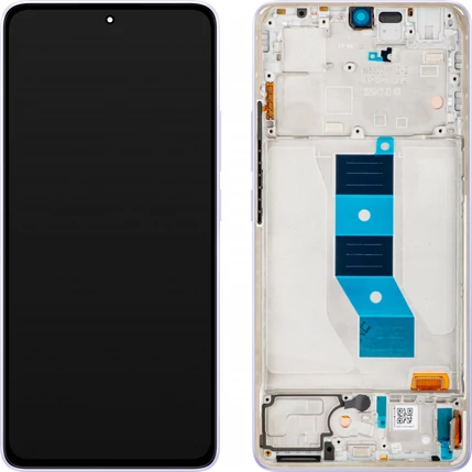 Xiaomi Redmi Note 14 5G, LCD kijelző érintőplexivel és előlap kerettel, Lavender Purple, lila (56001900O1700)  (GYÁRI) (SERVICE PACK) 