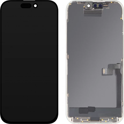 Apple iPhone 16 Pro, LCD kijelző érintőplexivel (FHD OLED Diagnosztizálható), fekete