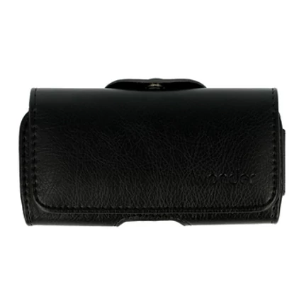 Fekvő bőr tok, (16) iPhone 11 Pro/12/12 Pro/13/13 Pro/14/14 Pro/Samsung S22/S23, fekete-Wonder Pro 