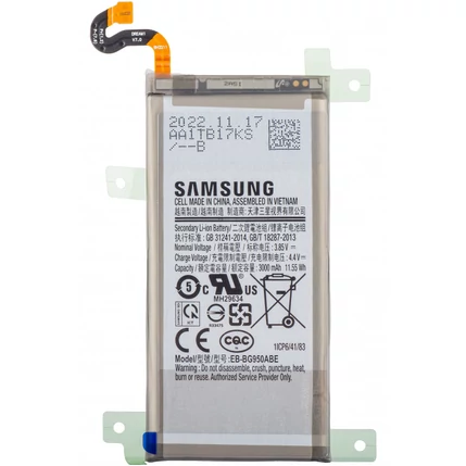 Samsung EB-BG950ABE G950 Galaxy S8, 3000mAh, Akkumulátor (Gyári) Li-Ion GH82-14642A, GH43-04729A  (SERVICE PACK)
