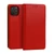 Samsung S921 Galaxy S24, Oldalra nyíló flip tok, Book Special (valódi olasz bőr), piros