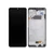 Samsung A325F Galaxy A32 4G, LCD kijelző érintőplexivel és előlap kerettel, fekete  (OLED)
